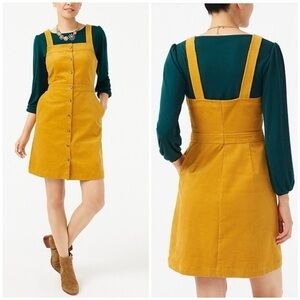 J. Crew Golden Yellow Corduroy Dress